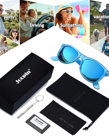 Joopin Square Sunglasses Polarized UV Protection Trendy Designer Sun Glasses Men Women