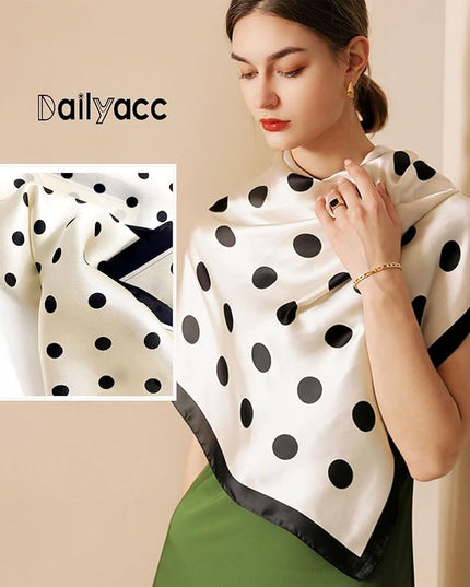 Dailyacc Hair Bandanas Scarf For Women Lightweight Fashion Neck Silk Satin Head Scarves For Sleeping Handbags Scarf