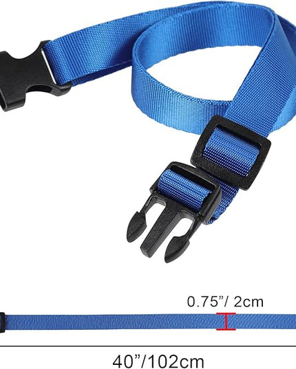 Vigorport Utility Straps Quick Release Nylon Backpack Accessory Bag Strap,Adjustable for Hiking,Travel,Outdoor Sports-4 Pack (Blue, 0.75" W-40 L)