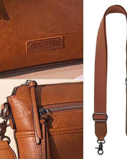 Montana West Crossbody Bag for Women Multi Pocket Cross Body Bag Purses with Guitar Strap