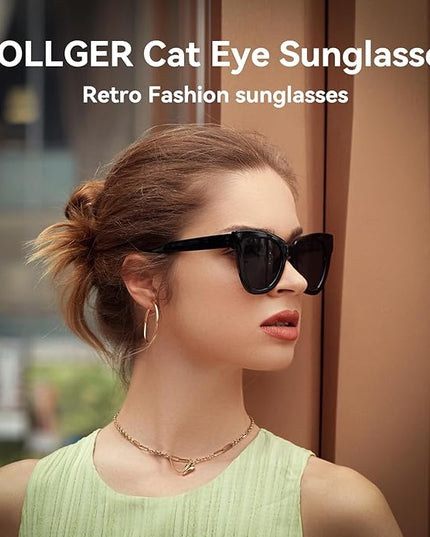 Dollger Retro Cat Eye Sunglasses Women Men Vintage Square Tortoise Shell Fashion Cateye Sunglasses