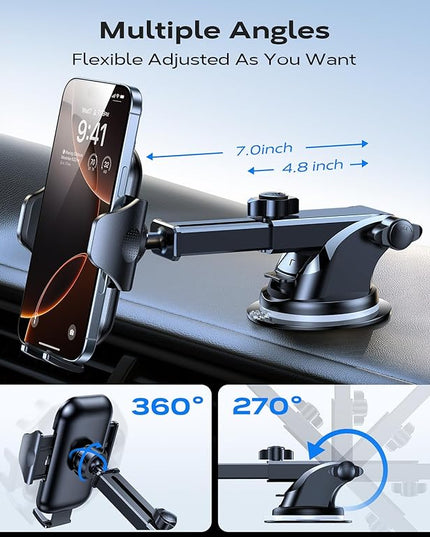 VICSEED [True Strongest Suction] [Rally Racing-Grade Stability] Phone Holders for Your Car 2025 Upgraded Car Phone Holder Mount Truck Stand Cradle for iPhone Samsung All Phones, Dark Blue