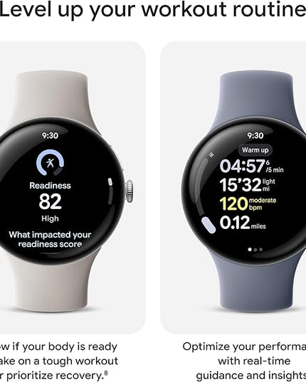 Google Pixel Watch 4 (45mm) - Android Smartwatch with Heart Rate and Sleep Tracking - 40-Hour Battery - Fitness Tracking - Google AI - Matte Black Aluminum Case - Obsidian Active Band - Wi-Fi
