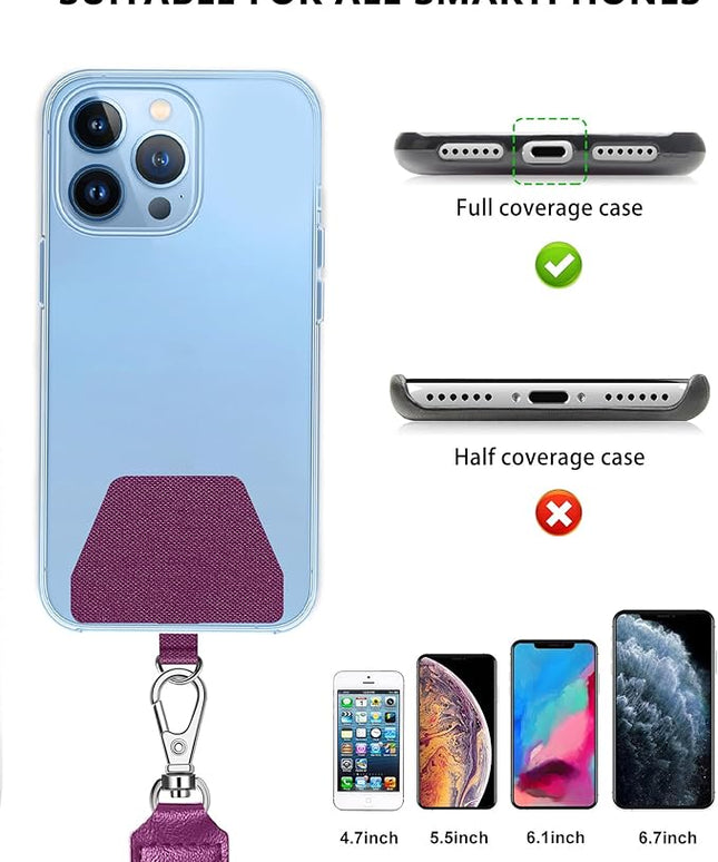 SHANSHUI Phone Lanyard, 2 Pack Phone Lanyard Strap 4X Durable Tether Tab Universal Nylon Neck Phone Strap Crossbody Lanyard for Cellphone Fit All Smartphones