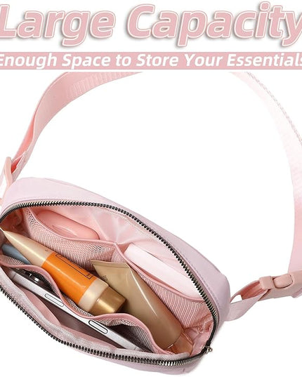 Belt Bag for Women, Cross Body Fanny Pack Fashion Waist Packs Everywhere Belt Bag with Adjustable Strap Gifts for Teen Girls Women Men (Pink)