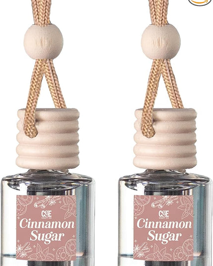CANDECraftCo Car Air Hanging Fragrance Oil, Car Auto Freshener for Essential Oils, Scents Fragrance Aromatherapy Automobile Diffuser, Long Lasting (Cinnamon Sugar)
