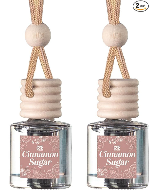 CANDECraftCo Car Air Hanging Fragrance Oil, Car Auto Freshener for Essential Oils, Scents Fragrance Aromatherapy Automobile Diffuser, Long Lasting (Cinnamon Sugar)
