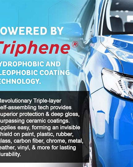 MAXLONE ™ Car Spray with Triphene® Technology, Quick Spray & Wipe Waterless Detailer - Clean, Shine, Protect Paint, Glass, Wheels, Trim Without Pre-Washing (20oz, 1 Gallon with 8 Micro Fiber Cloth)