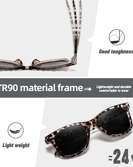 MEETSUN Polarized Sunglasses for Women Men Classic Retro Square Frame Driving Sun Glasses UV Protection