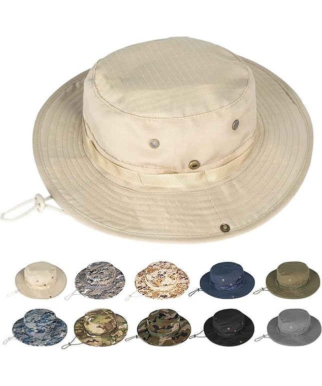 Sun Hats for Men Women Boonie Hat UPF 50+ Bucket Hat Wide Brim UV Protection Fishing Hiking Safari Outdoor Hats