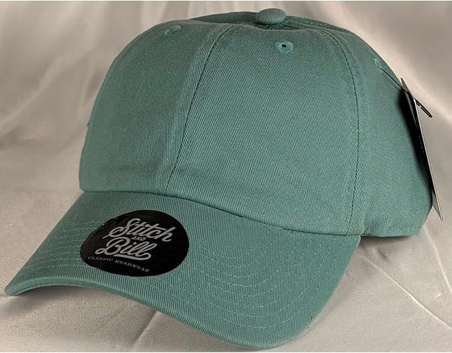 Stitch and Bill Mens Athletic Deep-Crown Baseball Cap 100% Soft Cotton Unstructured Dad Hat Outdoors Adjustable