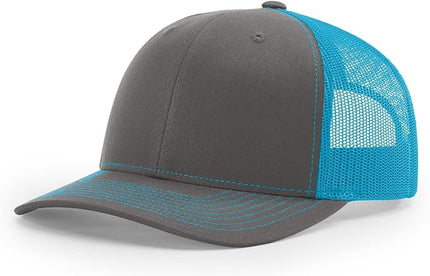 Richardson 112 Trucker Hat - Premium Adjustable Snapback Hat - Structured Six Panel Richardson Blank Caps