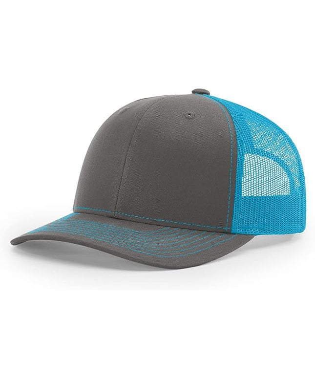 Richardson 112 Trucker Hat - Premium Adjustable Snapback Hat - Structured Six Panel Richardson Blank Caps