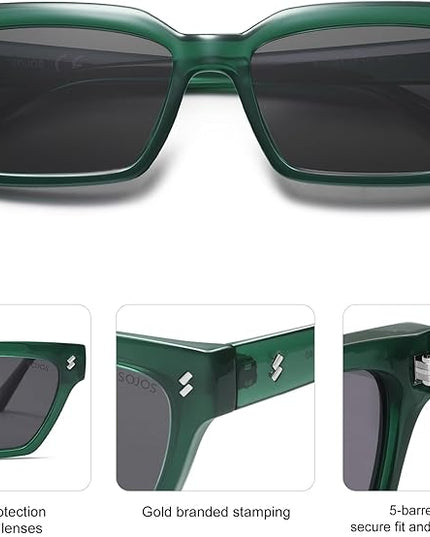 SOJOS Trendy Polarized Sunglasses Womens Men Retro Vintage 90s Cute Cat Eye Narrow Sun Glasses SJ2381