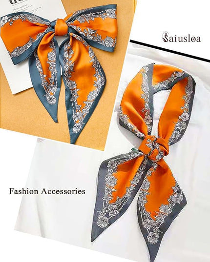 Purse Scarf For Handbags Head Scarves For Women's Hair Bags Scarfs Long Skinny Scarves Fashion Silky