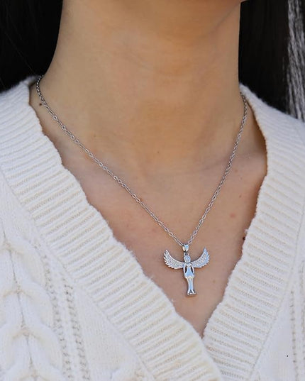 Baydurcan Pendant Necklace for Women Evil Eye Ankh Bow Necklace for Friends Sister Birthday Just Because Christmas Gifts