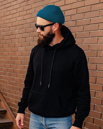 ROYBENS Swag Wool Knit Cuff Short Fisherman Beanie for Men Women, Winter Warm Hats