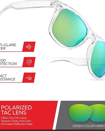 Retro Rewind Polarized Sunglasses for Men and Women - UV Protection Classic Sun Glasses