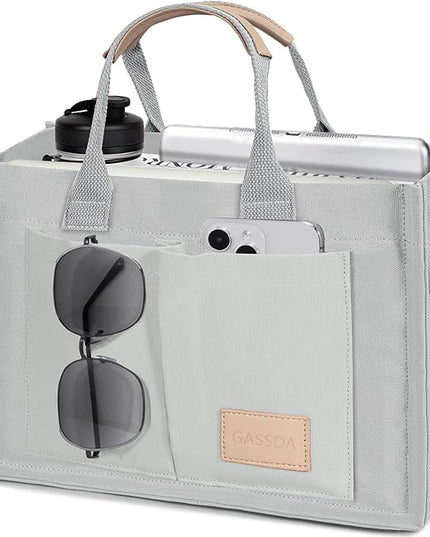 Canvas Tote Bag for Women Crossbody Work Purse with Pockets Top Handle Handbag Satchel Bags for Travel Nurse Teacher