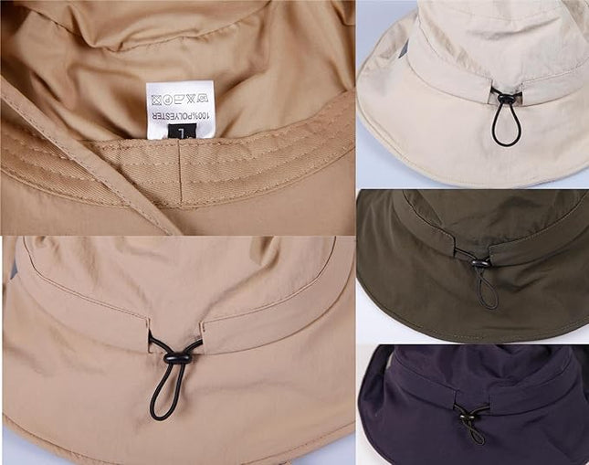 CVAMKOYT Waterproof Bucket Hat, Wide Brim, UV Protection, Quick-Drying, for Fishing, Hiking, Safari, Outdoor, Men & Women
