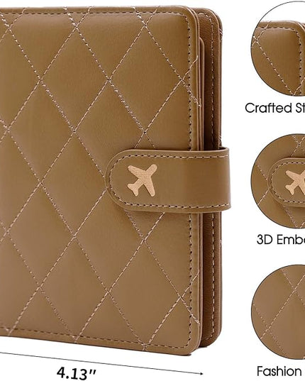 Melsbrinna Rfid Passport Holder for Travel women/Men, Cute Passport Wallet Rfid Blocking Card Slots, Rfid Passport Cover/CaseTravel Wallet, Passport Book Holder (1, LG KHAKI)