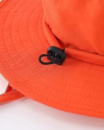 LLmoway Kids Sun Protection Hat Quick Dry Adjustable Wide Brim Mesh Bucket Hat