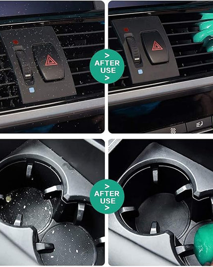 TICARVE 2Pack Cleaning Gel for Car Detailing Vent Cleaner Cleaning Putty Gel Auto Detail Tools Car Interior Cleaner Cleaning Mud for Cars and Keyboard Cleaner Cleaning Slime Green (320g/11.2oz)