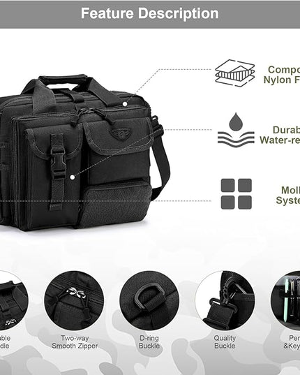 Stypos Tactical Messenger Bag,Tactical Briefcase for Man Military Laptop Bag 14 Inch/15.6 Inch /17.3 Inch Messenger Work Bag
