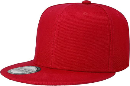 Classic Snapback Hat Cap Hip Hop Style Flat Bill Blank Solid Color Adjustable Size