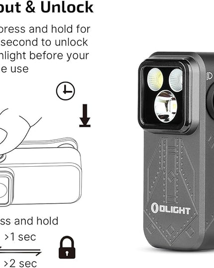 OLIGHT Oclip Pro EDC Flashlight Clip-on Light, Rechargeable 500 Lumens with Three Lighting Solutions Type-C Charging, Magnetic Flash Lights for Outdoor or Indoor Use(Phantom Squadron)