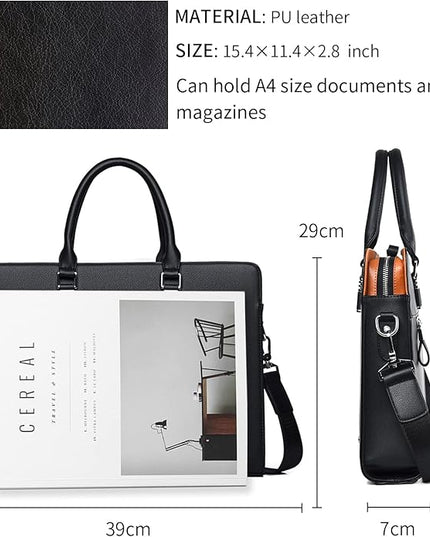 FSD.WG]Business Bag Leather Briefcase Shoulder Laptop Business Bag for Men
