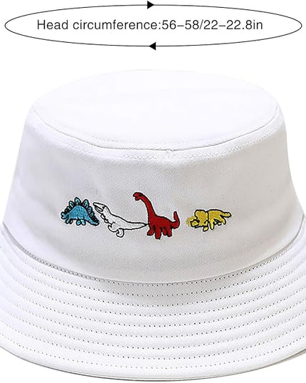 XYIYI Fashion Embroidery Bucket Hat Cotton Beach Fisherman Hats for Women Girls