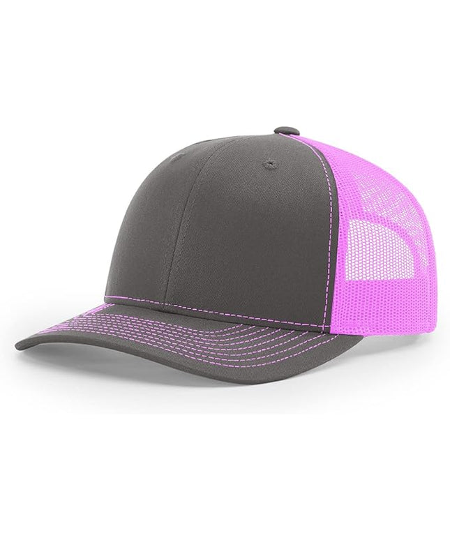 Richardson 112 Trucker Hat - Premium Adjustable Snapback Hat - Structured Six Panel Richardson Blank Caps