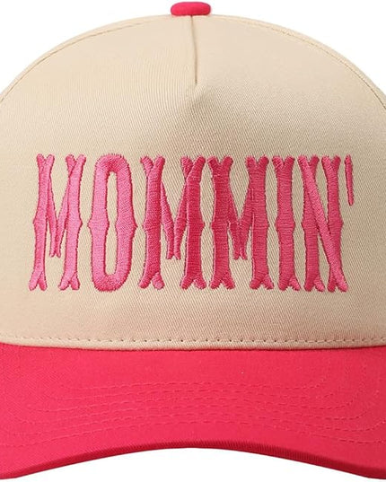 MIRMARU Two-Tone Vintage Canvas Trucker Hats for Men & Women, Adjustable Size Baseball Caps with Trendy Embroidered Design