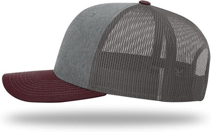 Richardson 112 Trucker Hat - Premium Adjustable Snapback Hat - Structured Six Panel Richardson Blank Caps