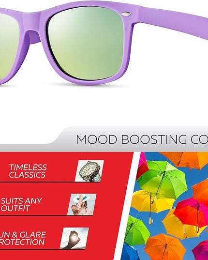 Retro Rewind Polarized Sunglasses for Men and Women - UV Protection Classic Sun Glasses