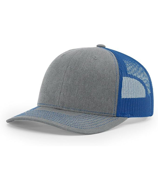 Richardson 112 Trucker Hat - Premium Adjustable Snapback Hat - Structured Six Panel Richardson Blank Caps