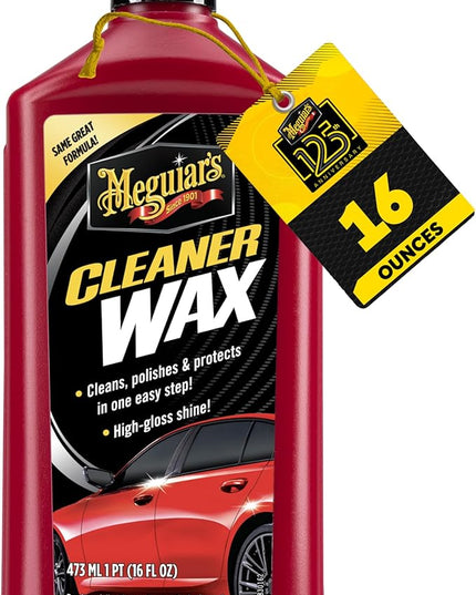 Meguiar's Cleaner Wax - Liquid Car Wax, Cleans, Polishes and Protects Your Vehicle - Easy to Use, Long-lasting Shine - 16 Oz
