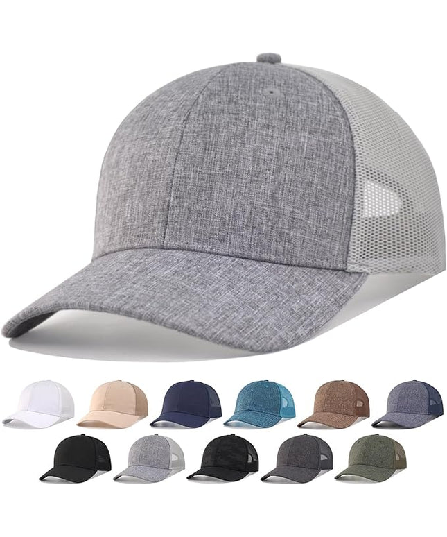 CYGTE XXL Plus Size Trucker Hat Snapback Baseball Cap- Big Head Fit Up to Size 8 Men's Mesh-Back Ball Cap