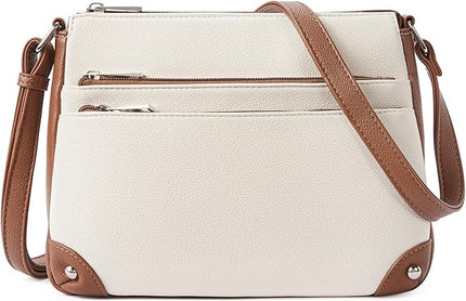 WESTBRONCO Crossbody Bags for Women, Medium Size Shoulder Handbags, Satchel Purse with Multi Zipper Pocket