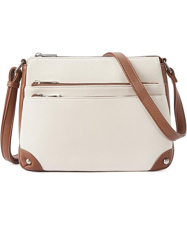 WESTBRONCO Crossbody Bags for Women, Medium Size Shoulder Handbags, Satchel Purse with Multi Zipper Pocket