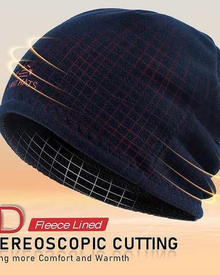 Lvaiz Mens Winter Beanie Hat Warm Fleece Lined Skull Cap for Men Reversible Women Windproof Watch Hat Knit Warm Unisex Beanie