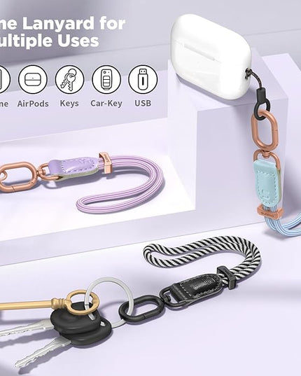 SURPHY Phone Wrist Strap, Keychain Wristlet, Phone Strap Charm with Tether Tab, Cellphone Lanyard Wrist, Key Chain for Women