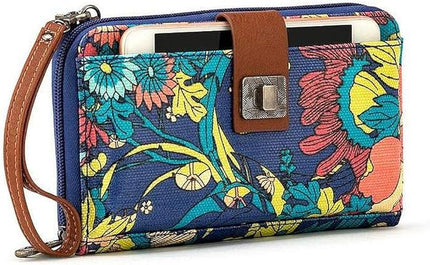 Sakroots Artist Circle Smartphone Crossbody in Coated Canvas, Detachable Wristlet Strap