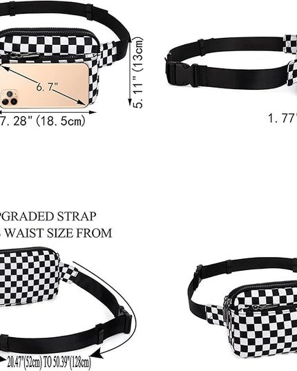 UTO Fanny Pack for Women Crossbody Trendy Fashion Belt Purse Chest Waist Hip Bumbag for Outdoor Shopping Travel Hiking