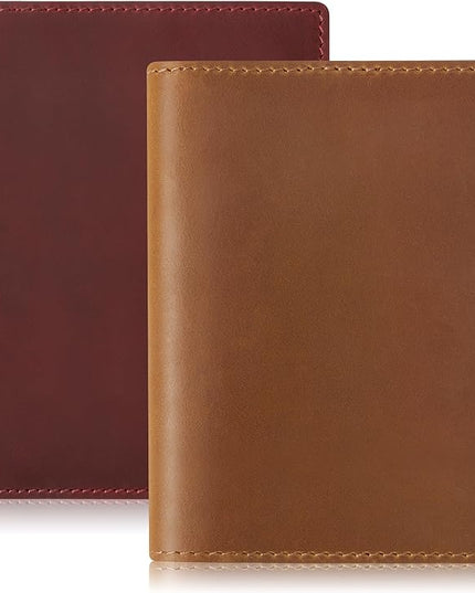 Jack&Chris Leather Passport Holder, Handmade Passport cover, Travel Wallet Cover Case for Men and Women, Leather Travel Documents Organizer Protector, JC107