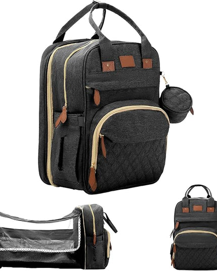 BosiBozi Baby Diaper Bag Backpack, Waterproof & Multi-Functional Baby Bag for Moms Dads, Travel Diaper Bag with Insulated Pockets & Pacifier Case