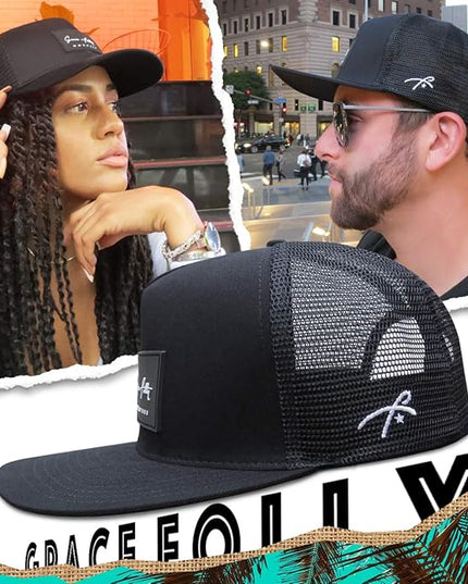 Grace Folly Trucker Hat for Men & Women. Snapback Mesh Caps