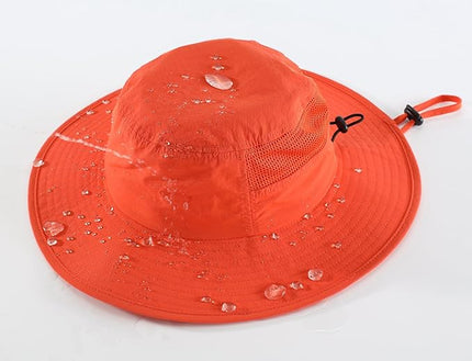 Home Prefer UPF50+ Mens Sun Hat Wide Brim Fishing Hat Womens UV Protection Cap Breathable Mesh Safari Gardening Bucket Hat