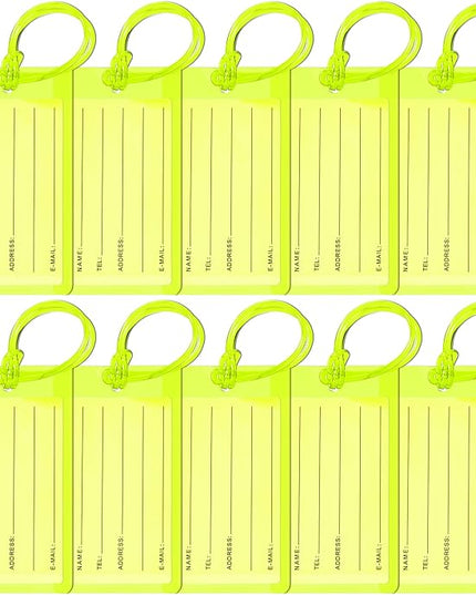10 Pack Luggage Tags for Suitcases, Airplane Travel Essentials for Flying, International Travel Must Haves, and Luggage Accessories by Sodsay